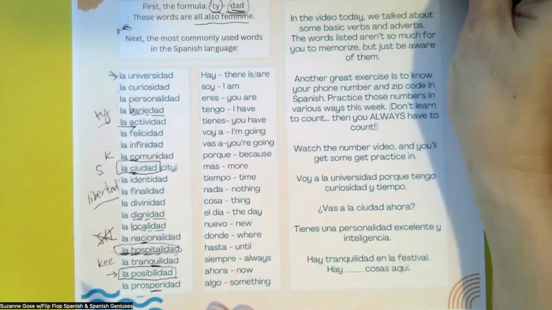 Lazy Spanish Lesson 9 COMMON WORDS