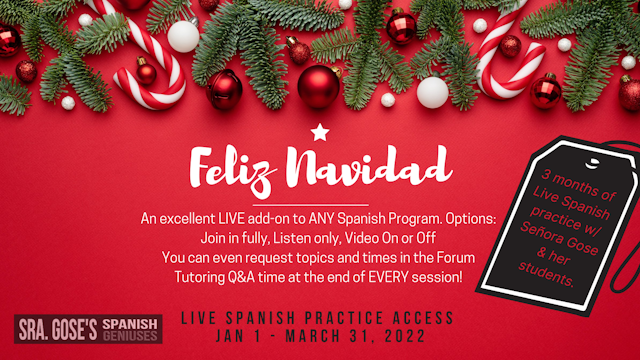 Live Spanish Practice: Christmas Special 2021