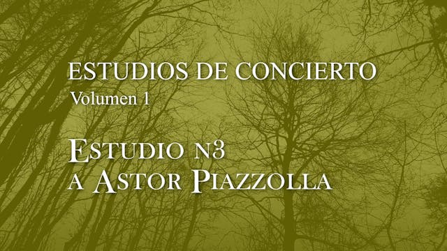 Estudio de Concierto nº3 a Piazzolla ...