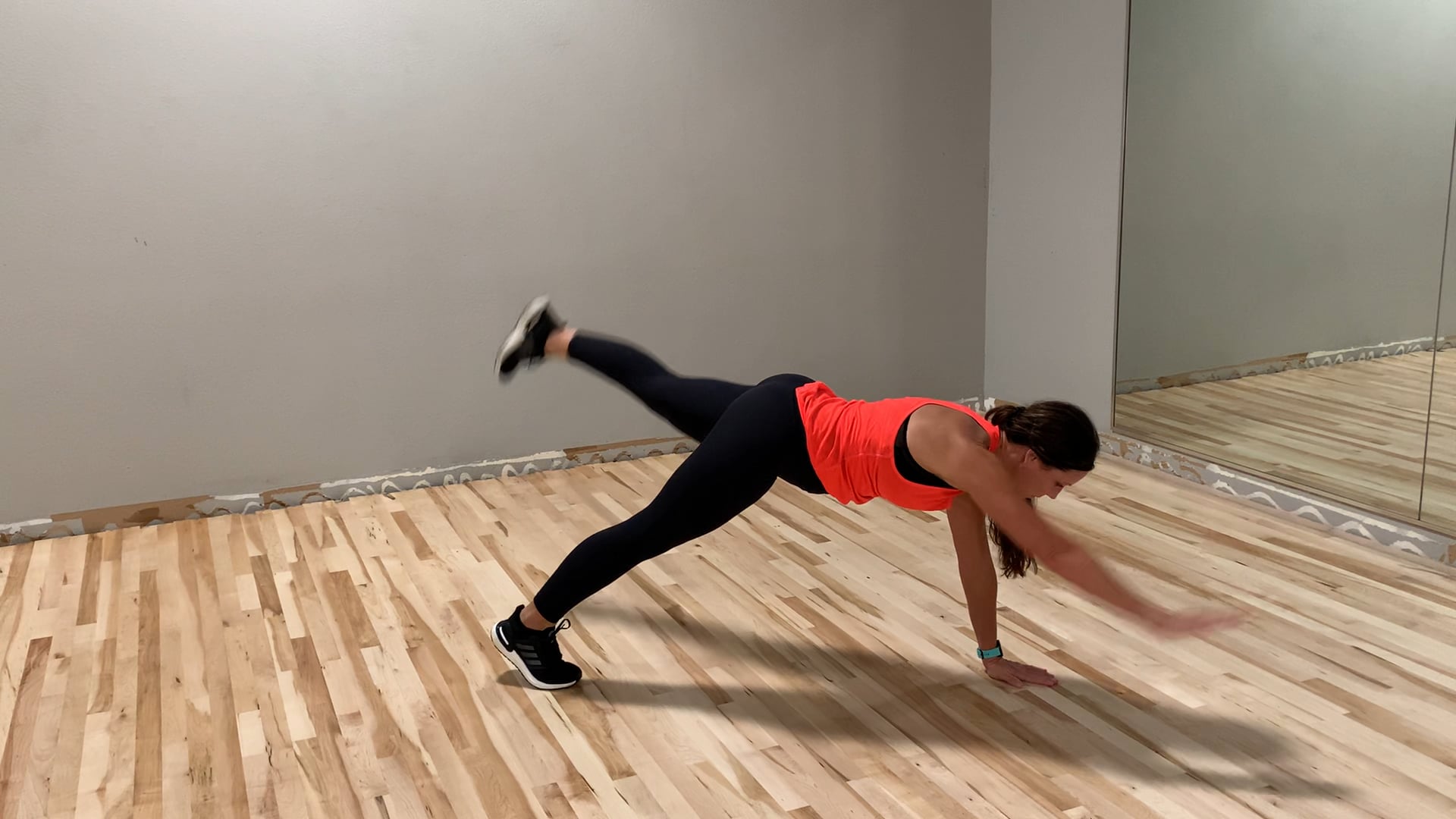 High plank arm and leg lift alt R/L