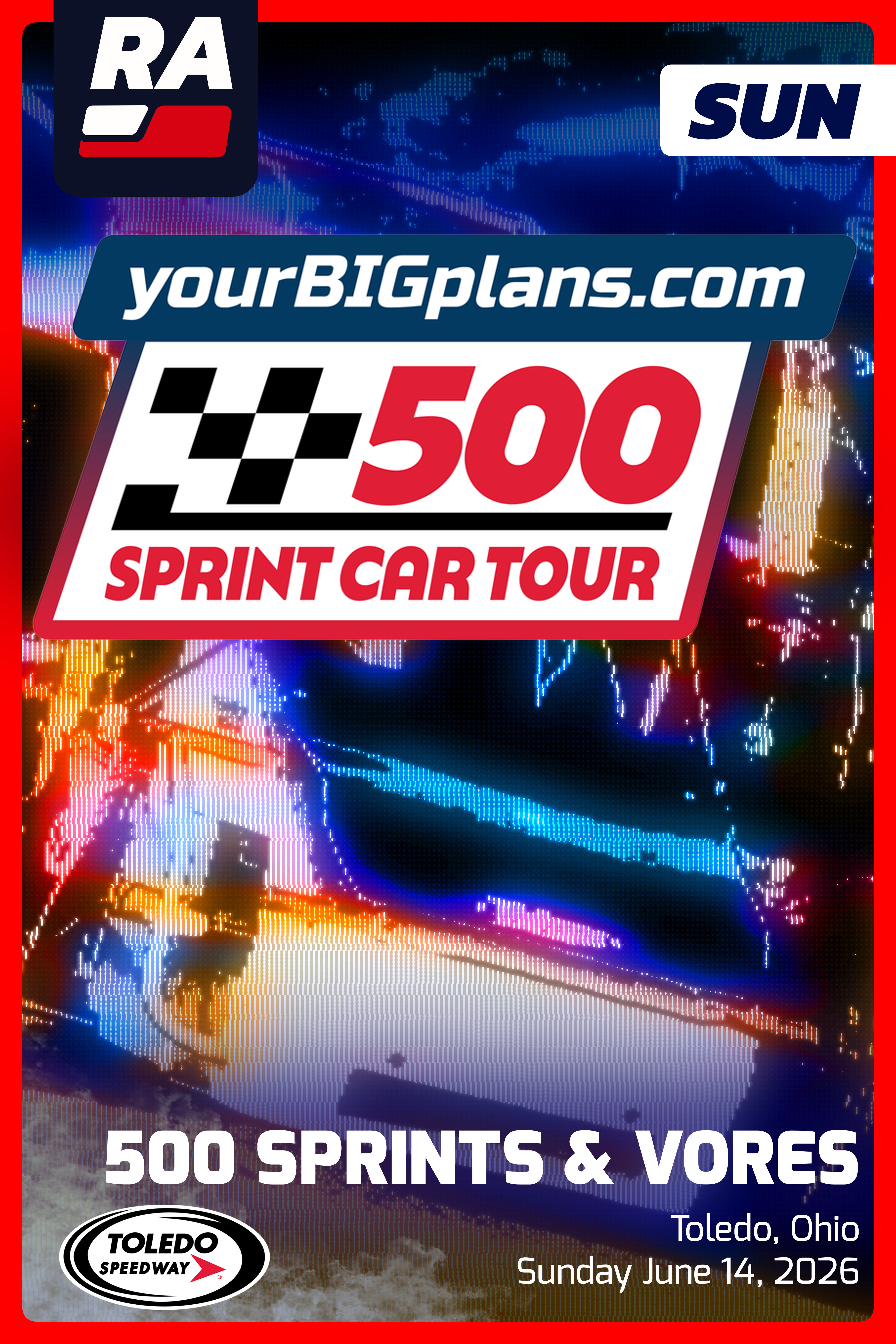 SUB 6.14.26 - 500 Sprint Car Tour / Vores Compact Touring Series at Toledo (OH)