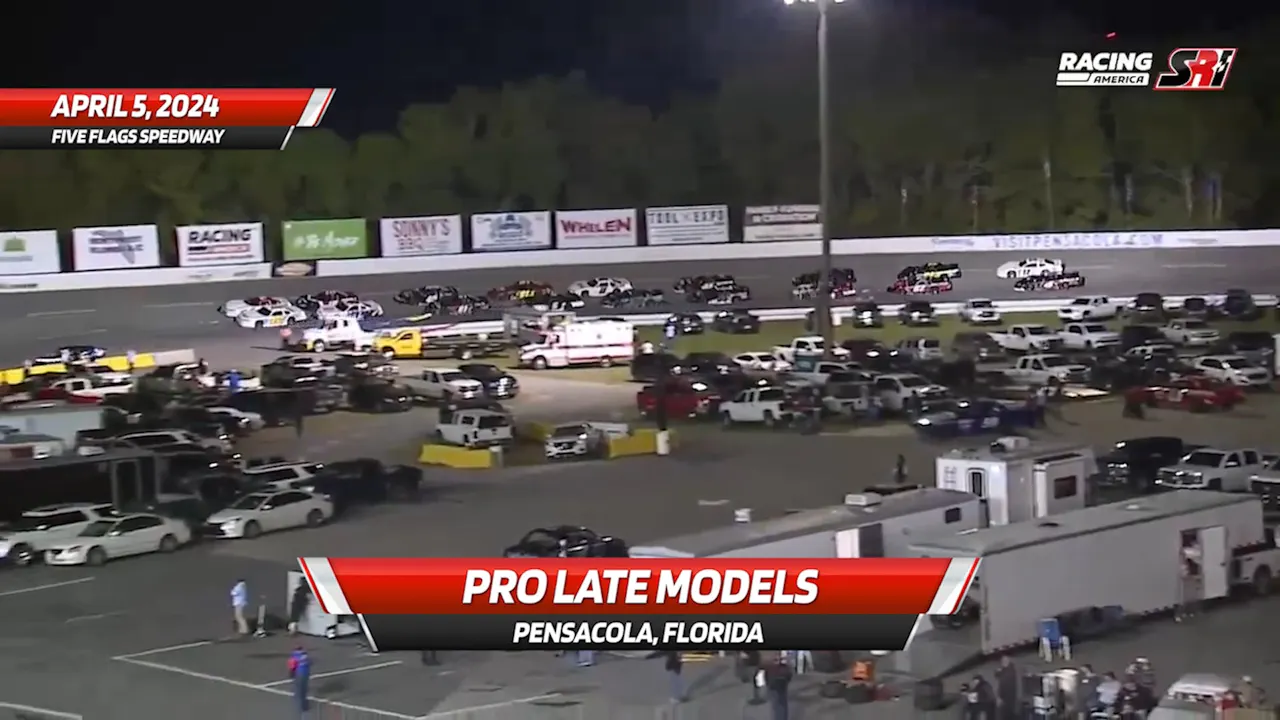 Highlights - Allen Turner Pro Late Models at Five Flags Speedway - 4.5. ...