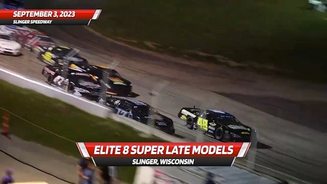 Highlights - Elite 8 Super Late Models at Slinger Speedway - 9.3.23