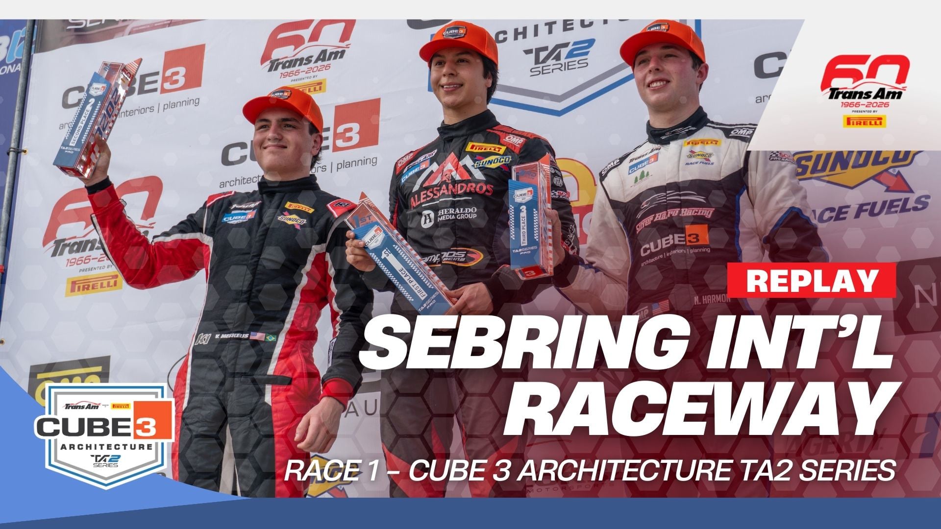 REPLAY - Trans Am Cube 3 Architecture TA2 Series Feature at Sebring - 3.1.26