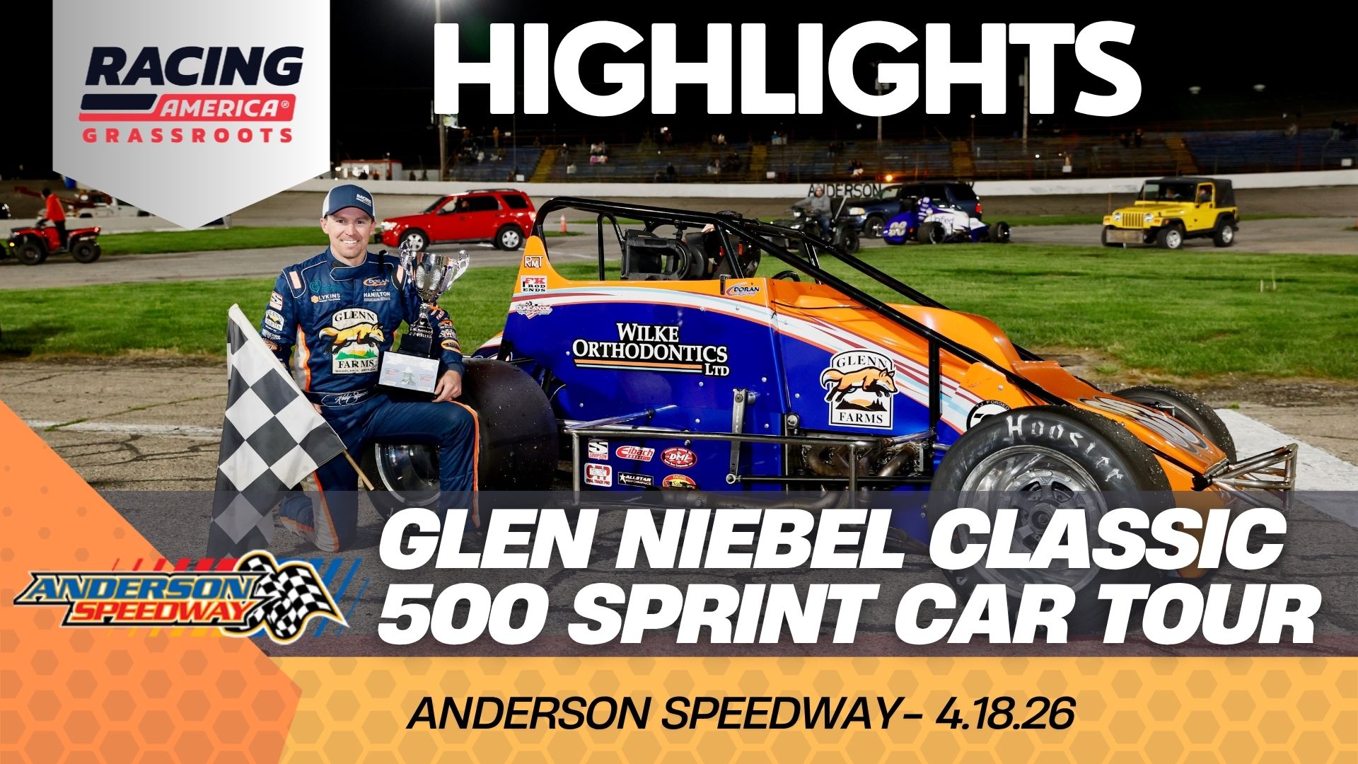 Highlights - 500 Sprint Car Tour Glen Niebel Classic at Anderson (IN) - 4.18.26