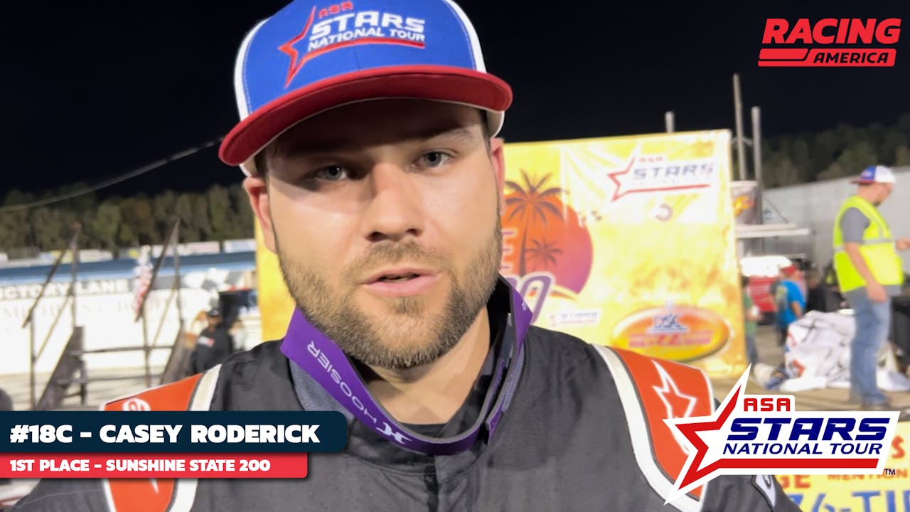 Roderick Wins Sunshine State 200 | Post Race INTV At 5 Flags - 2023 ...