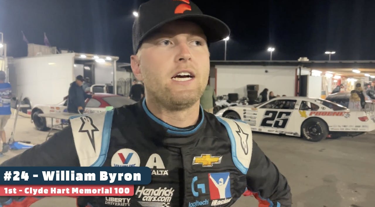 William Byron Post Race Interview | '23 Clyde Hart Memorial 100 ...