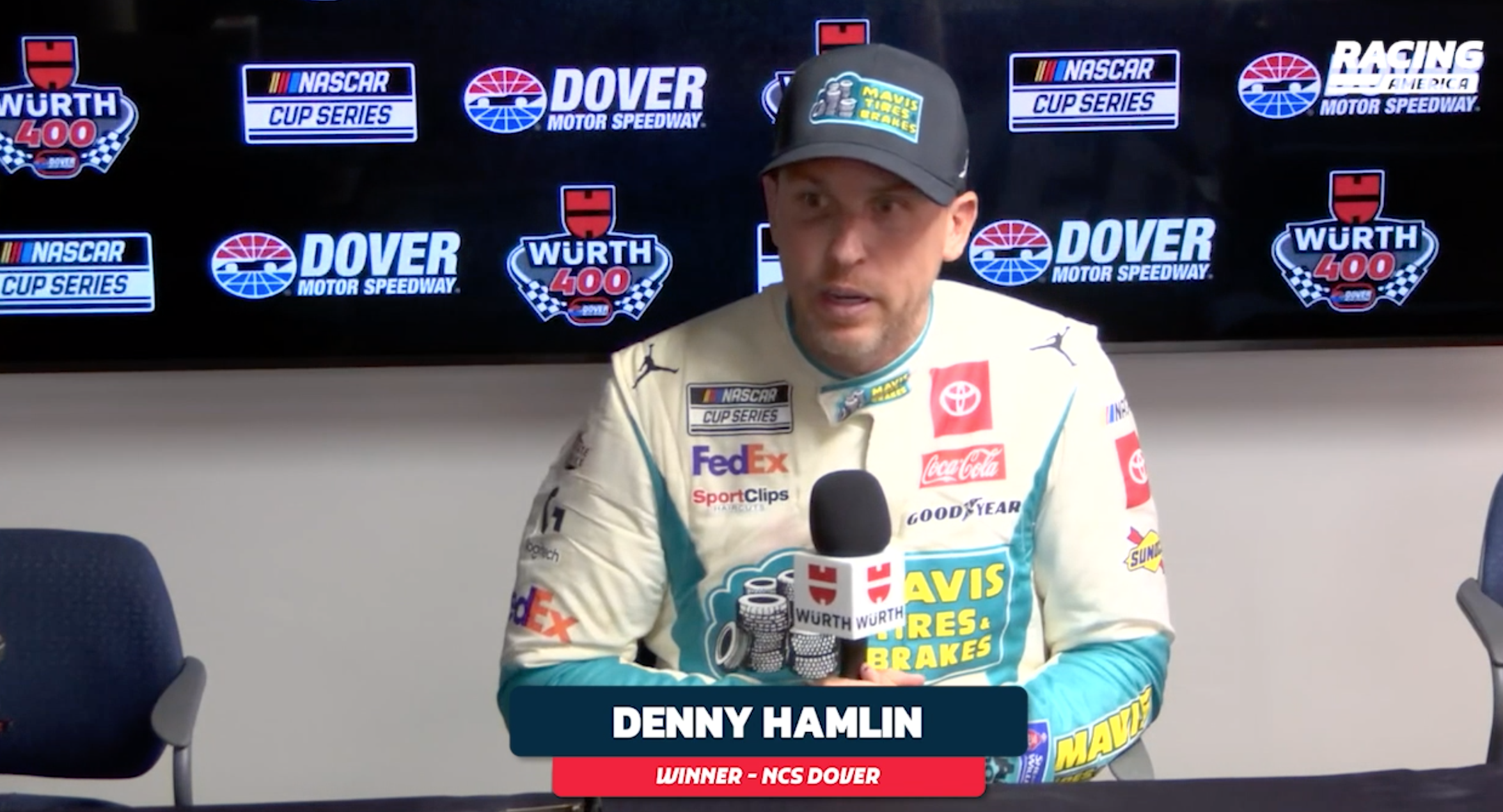 Denny Hamlin, Chris Gabehart, & Joe Gibbs Dover Post-Race Presser