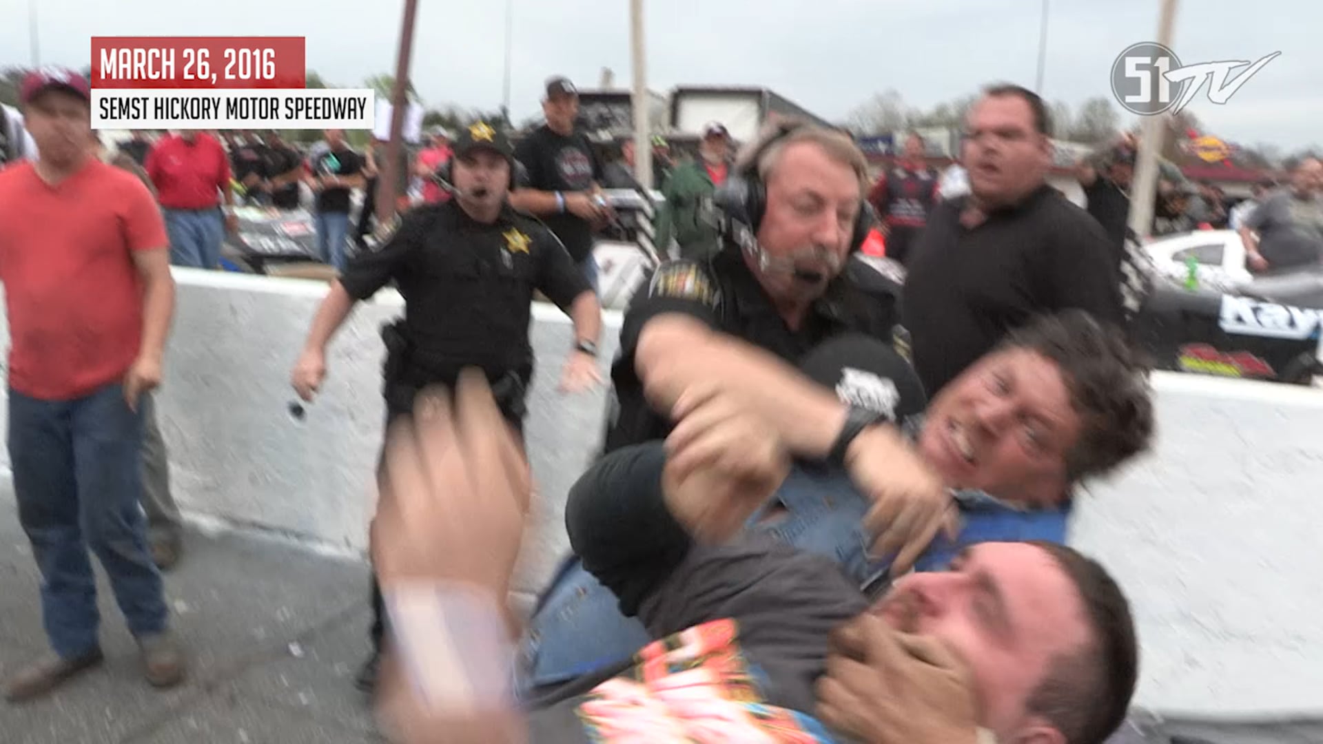 Southeast Mini Stock Tour at Hickory - Post-Race Fight - March 26, 2016