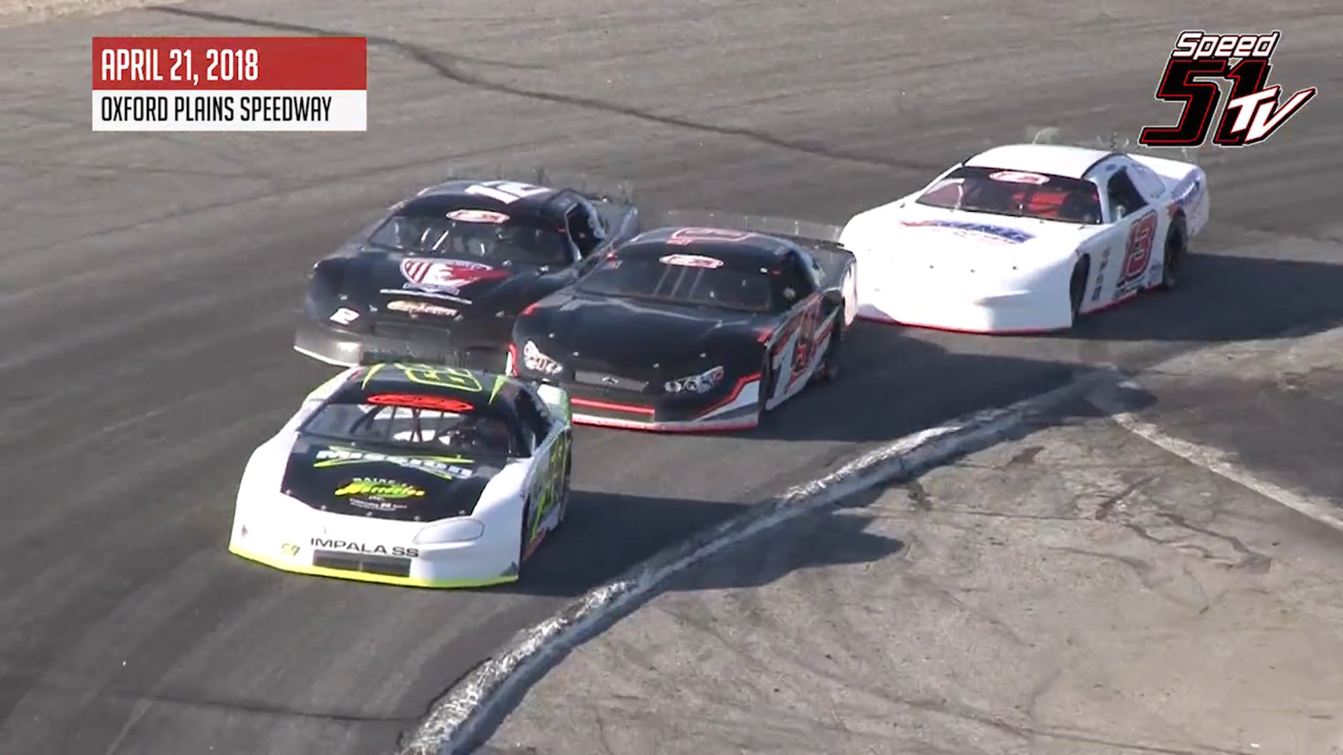 Highlights - Oxford Plains Super Late Models - April 21 2018