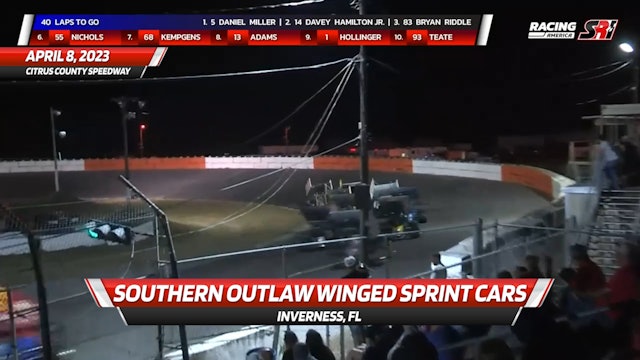 Highlights - Southern Outlaw Winged Sprint Cars at Citrus County - 4.8.23