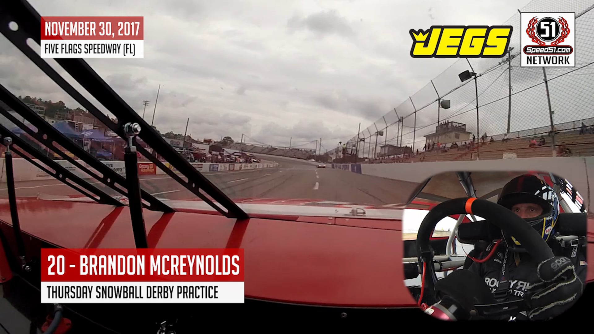 2017 Snowball Derby - Five Flags - Brandon McReynolds - Practice On-Board