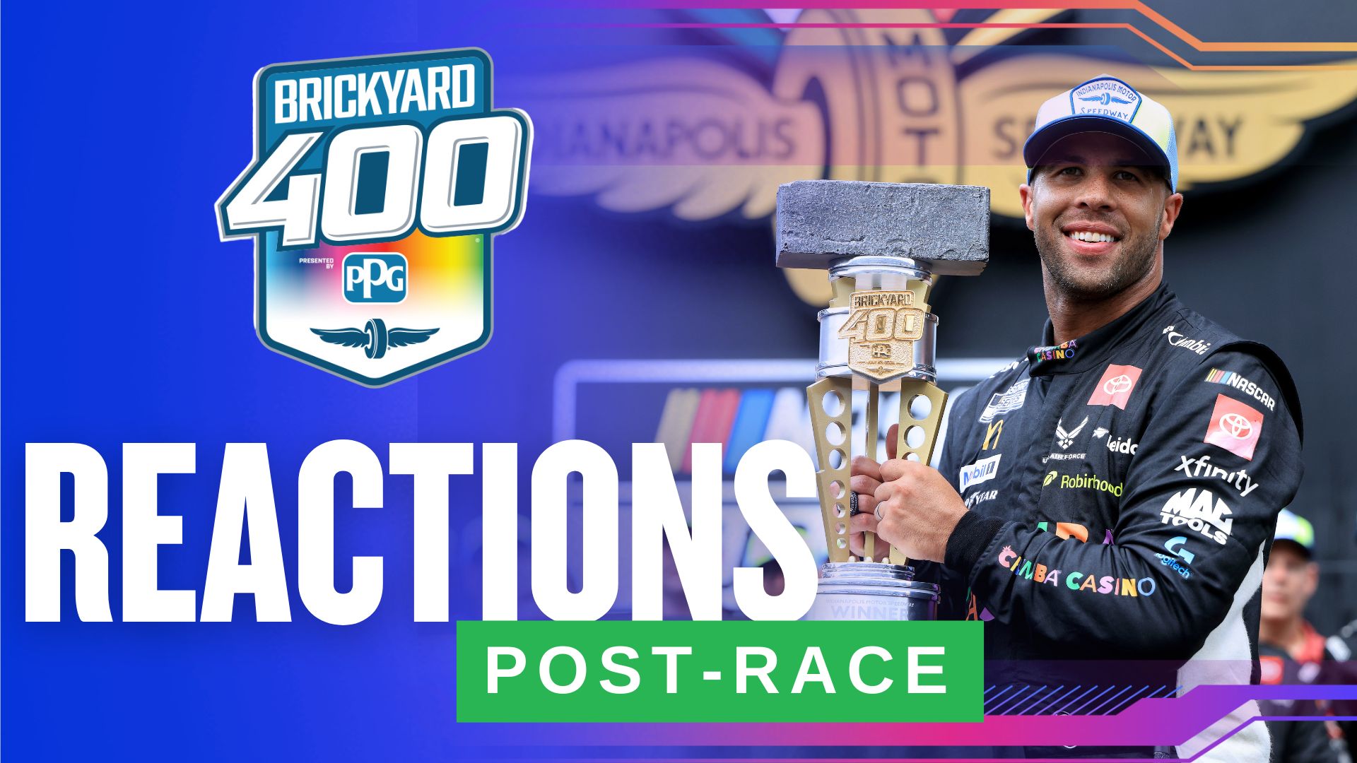 Historic & Dramatic win for Bubba! | Post-Race Reactions | Brickyard 400