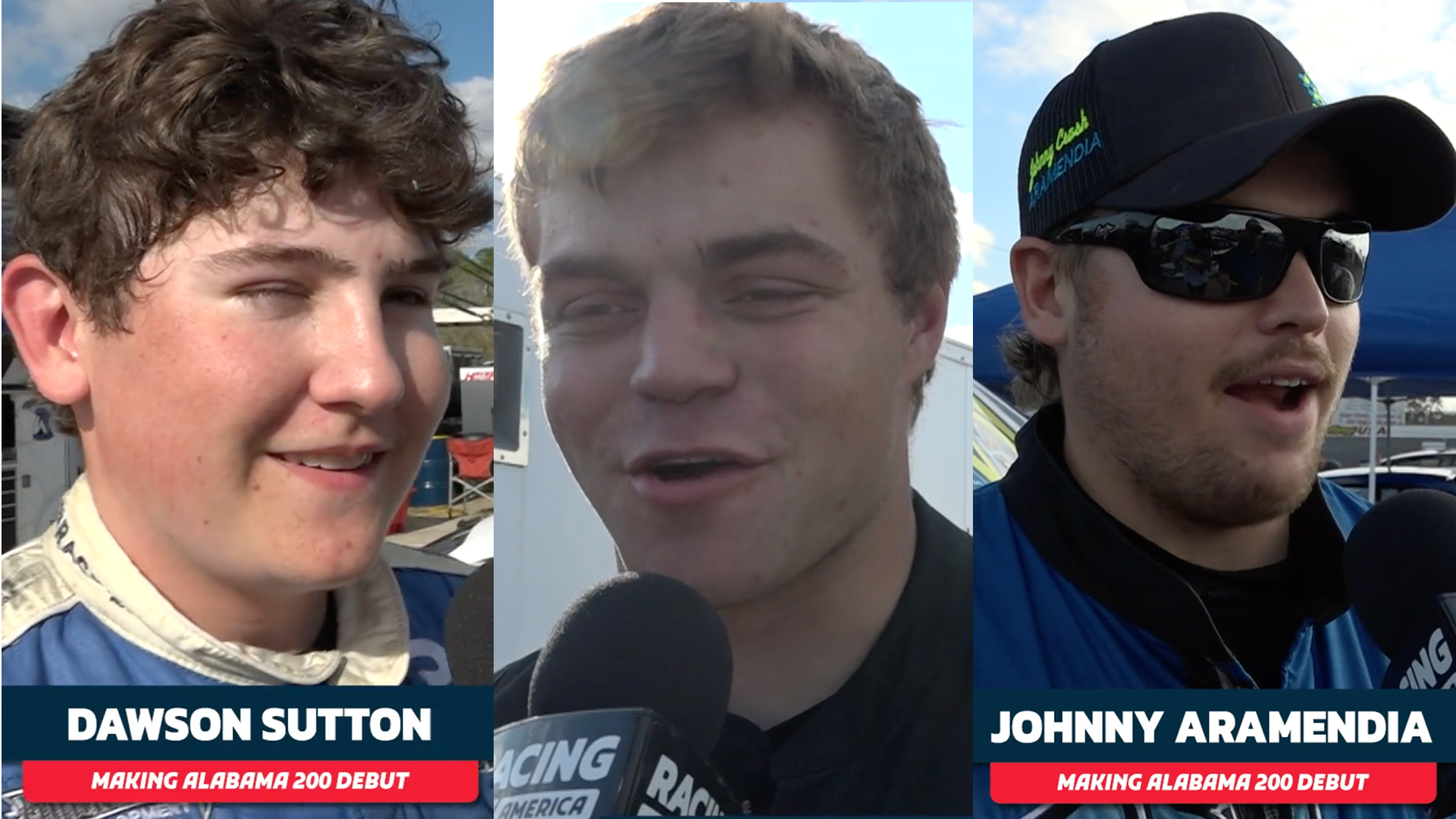 Sutton, Wright & Aramendia - '23 Alabama 200 Pre Race INTVS