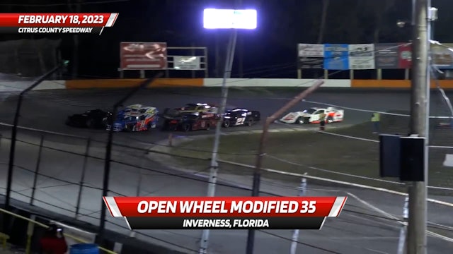 Highlights - Open Wheel Modified 35 at Citrus County Speedway - 2.18.23
