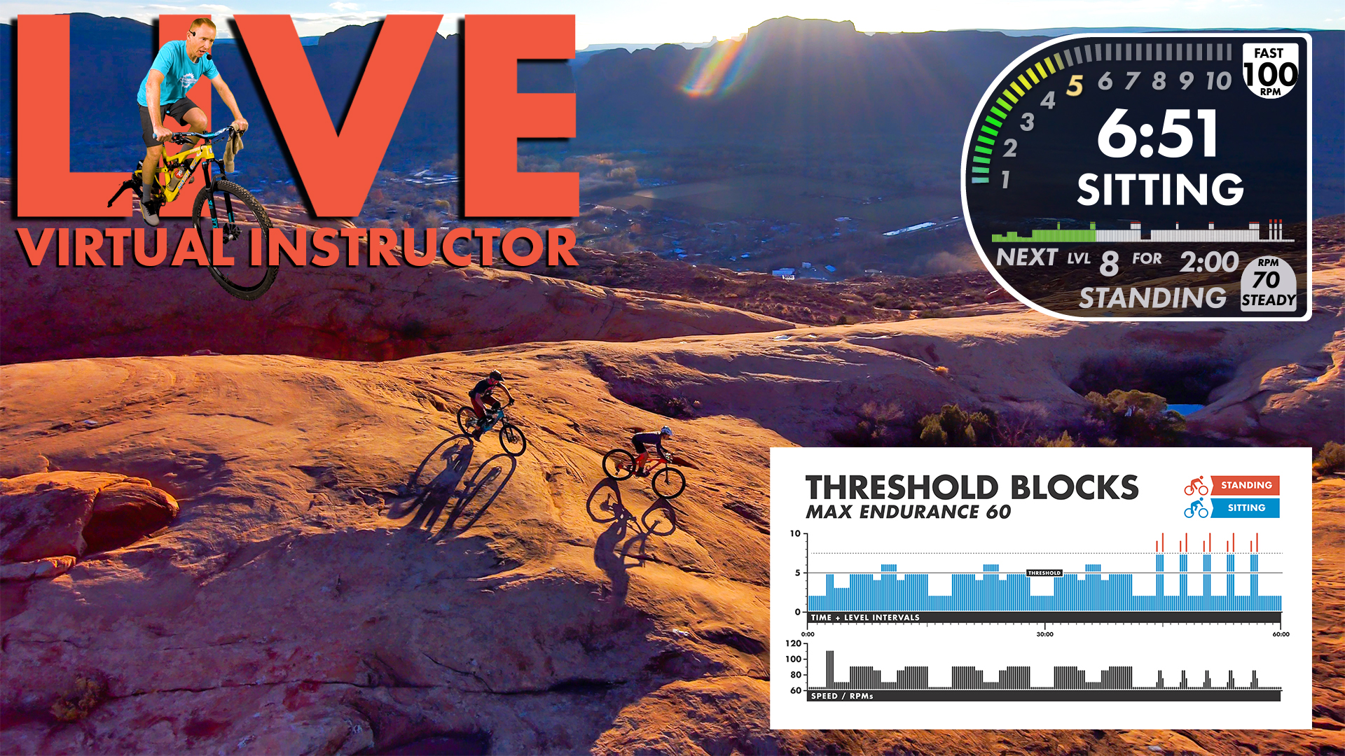 Moab Slick Rock Live Virtual Instructor XC Max Endurance Threshold Blocks