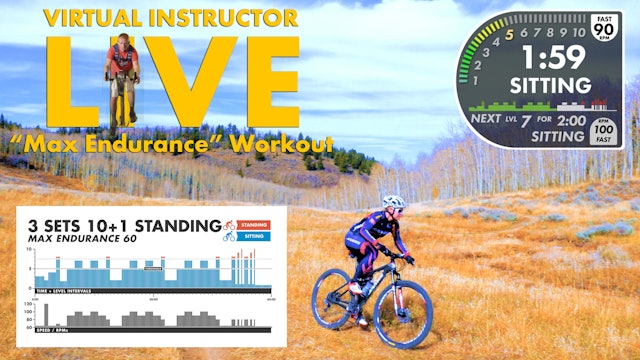 Live Virtual Instructor Deer Valley XC Max Endurance Personal