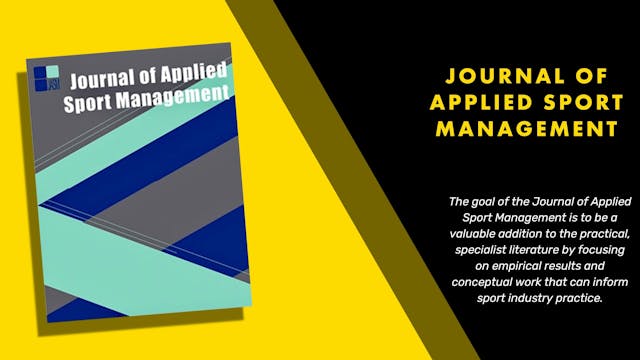 Journal of Applied Sport Management (...