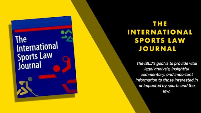 The International Sports Law Journal ...