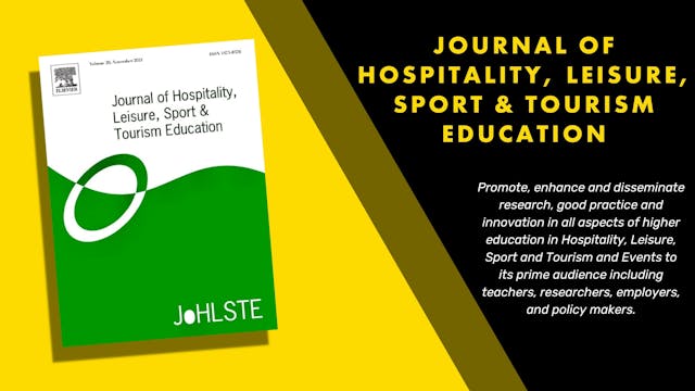 Journal of Hospitality, Leisure, Spor...