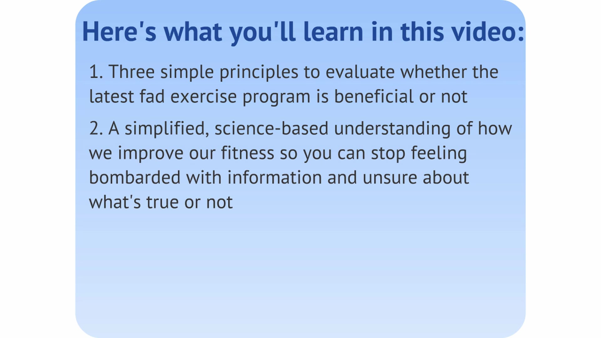 Science of Exercise: How We Improve Fitness