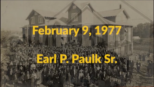Earl P. Paulk Sr. at Lee College Heritage Week — February 9, 1977