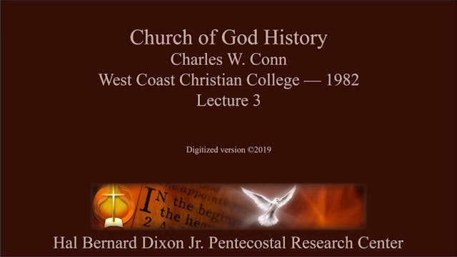 Charles W. Conn on Church of God Hist...