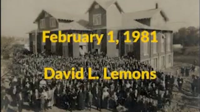 David L. Lemons at Lee College Herita...