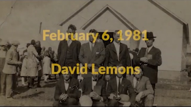 David L. Lemons at Lee College Heritage Week — February 6, 1981