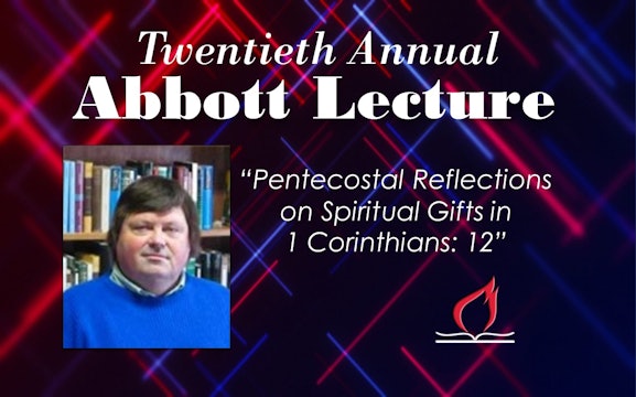 Twentieth Annual Abbott Lecture Dr. Chris Thomas