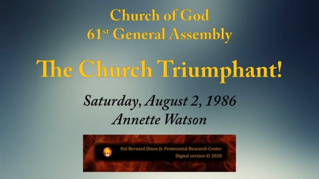 Annette Watson Preaches at Centennial...
