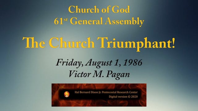 Victor M. Pagan Preaches at Centennia...