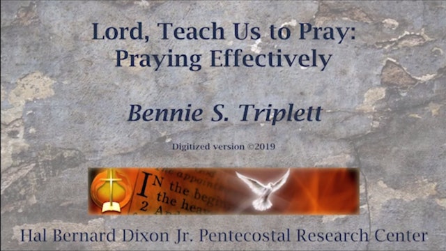 Bennie Tripplet - Praying Effectively