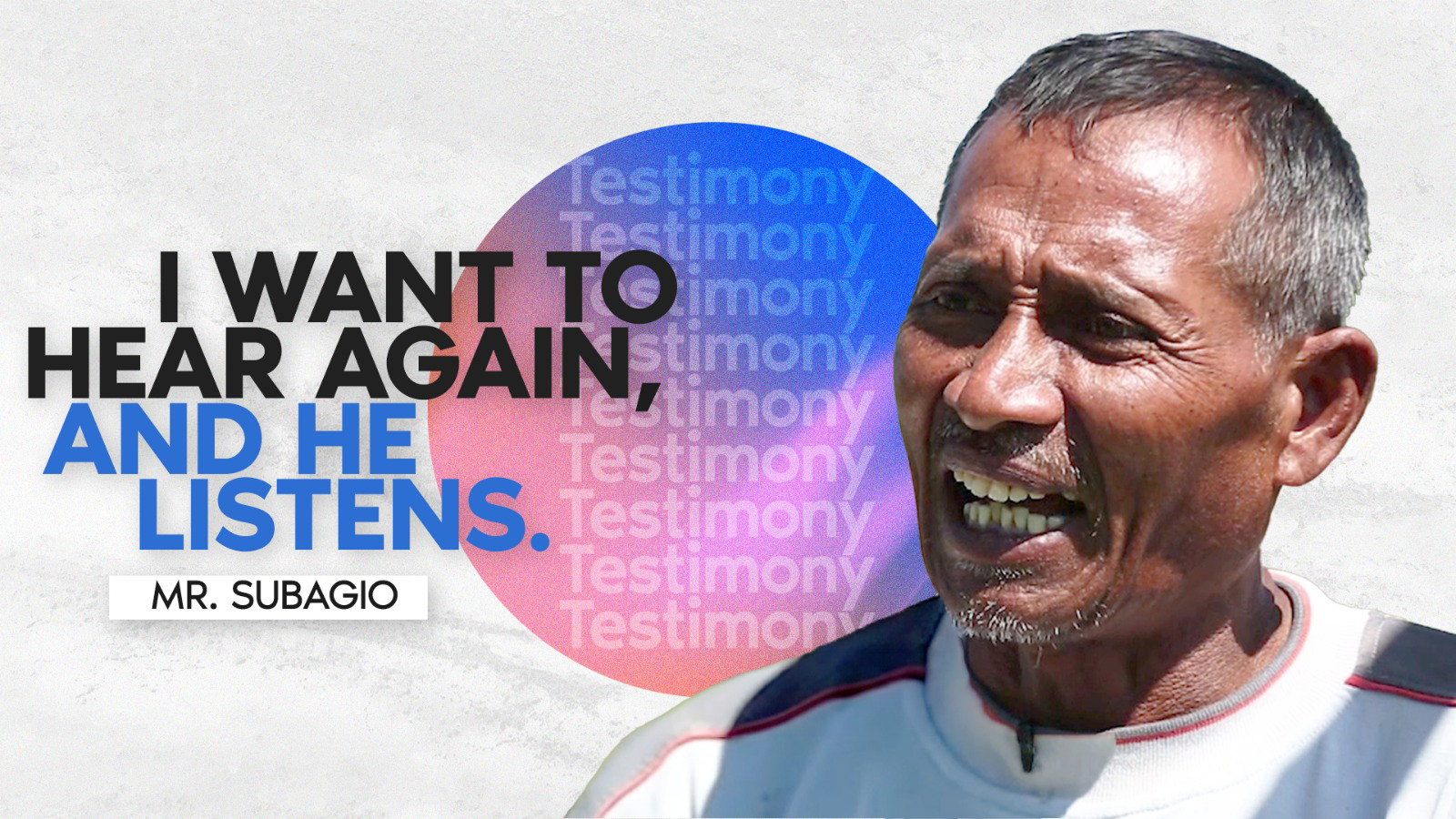 I WANT TO HEAR AGAIN, AND HE LISTENS