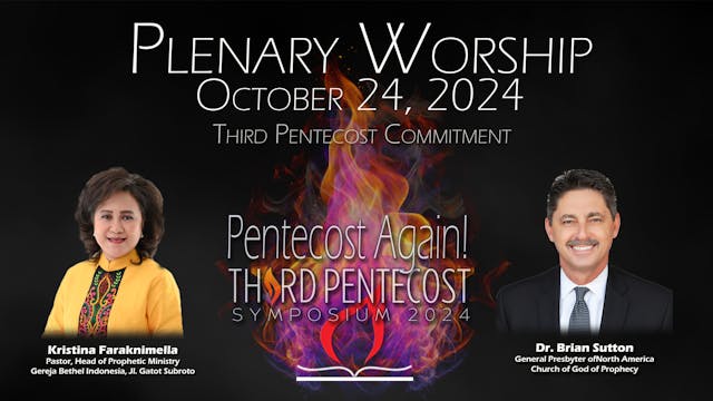 THURSDAY OCTOBER 24 2024 PLENARY WORSHIP