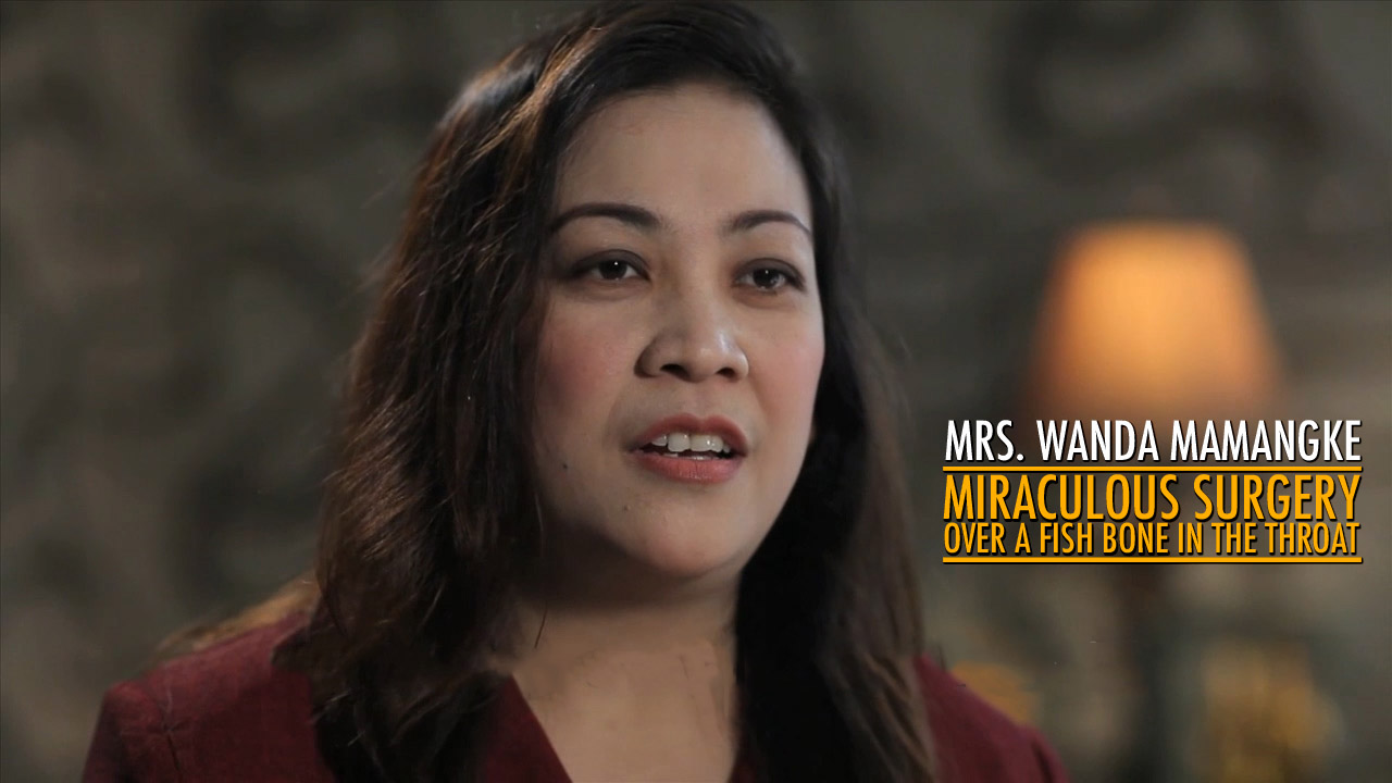 Mrs. Wanda Mamangke: MIRACULOUS SURGERY OVER A FISH BONE IN THE THROAT