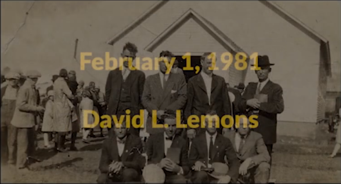 David L. Lemons at Lee College Heritage Week — February 1, 1981