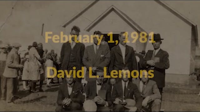 David L. Lemons at Lee College Herita...