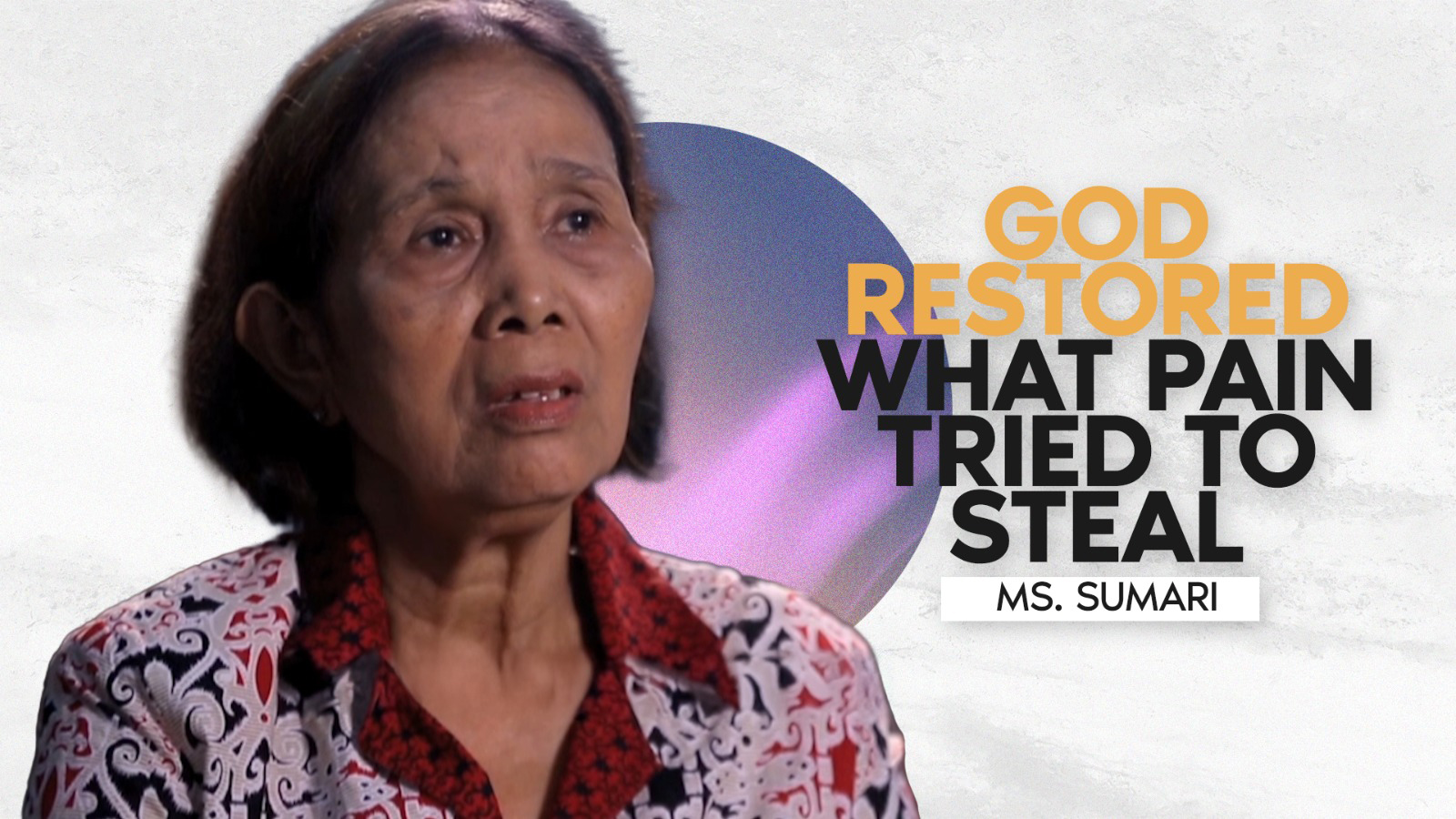 GOD RESTORED WHAT PAIN TRIED TO STEAL