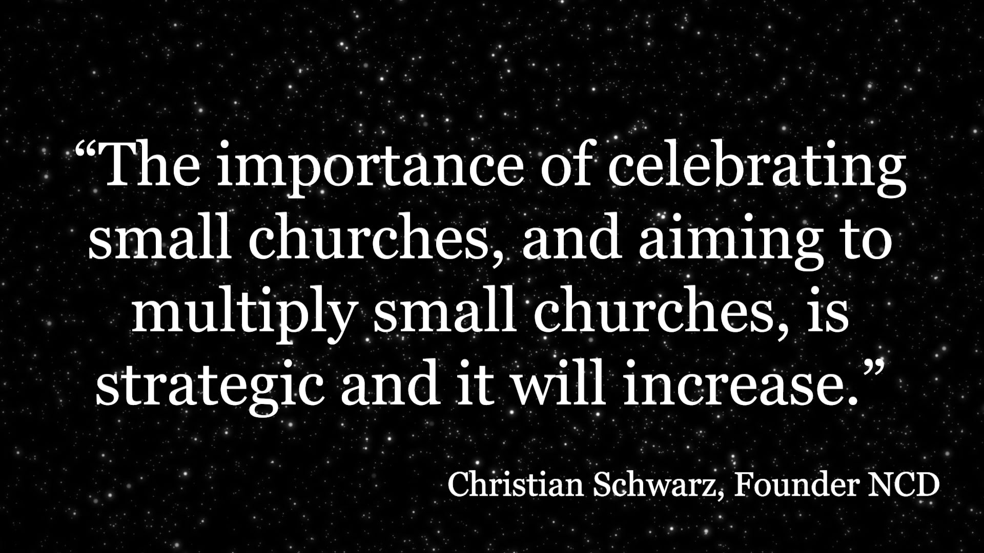 Vital Issues 8 - Small Churches Must Multiply