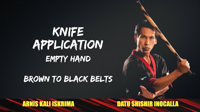 47 KNIFE APPLICATION EMPTY HAND BROWN TO BLACK 