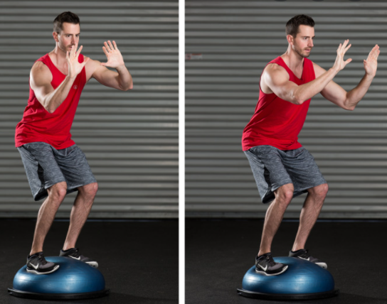 Effects of balance + resistance training in unstable conditions on performance.