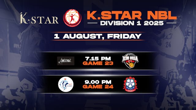 1 August 2025 | K.Star NBL Division 1 2025 - 08/01/2025, 14:24:27