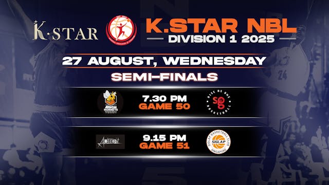 27 August 2025 | K.Star NBL Division 1 2025 REPLAY