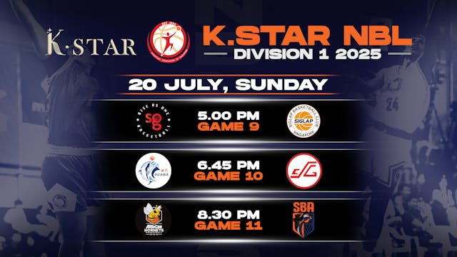 20 July 2025 | K.Star NBL Division 1 2025 REPLAY