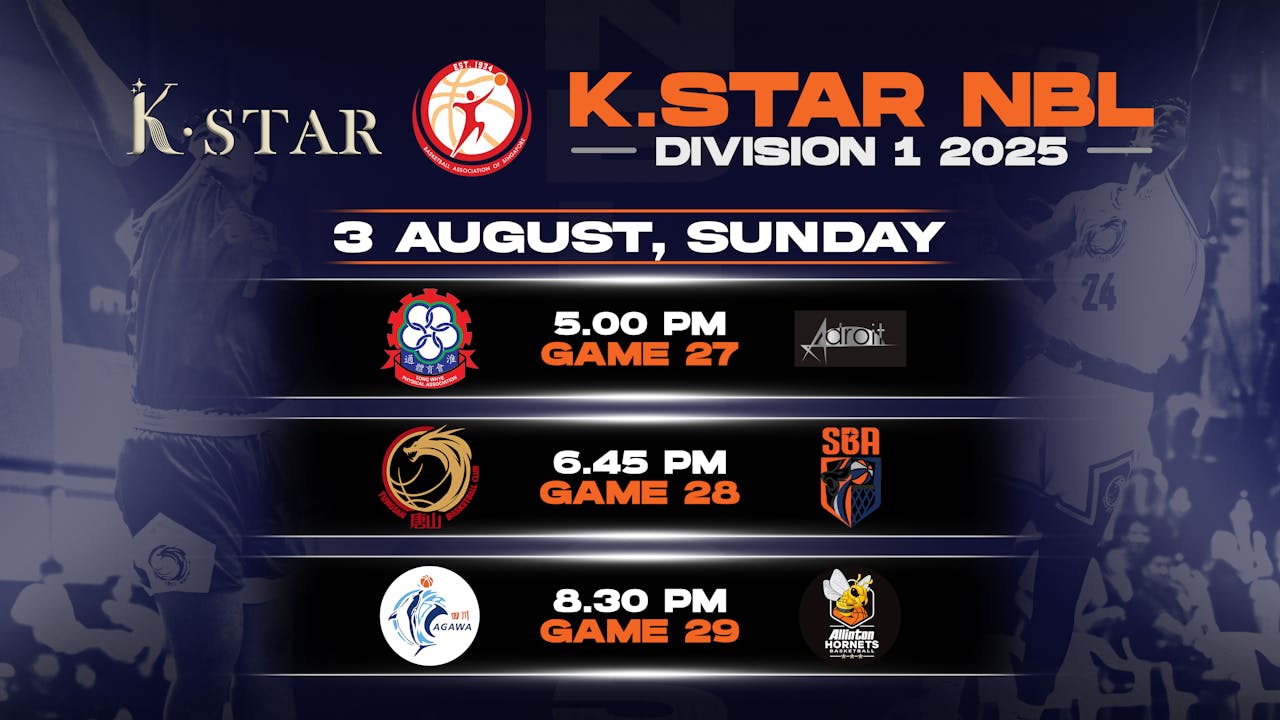 3 August 2025 | K.Star NBL Division 1 2025 REPLAY