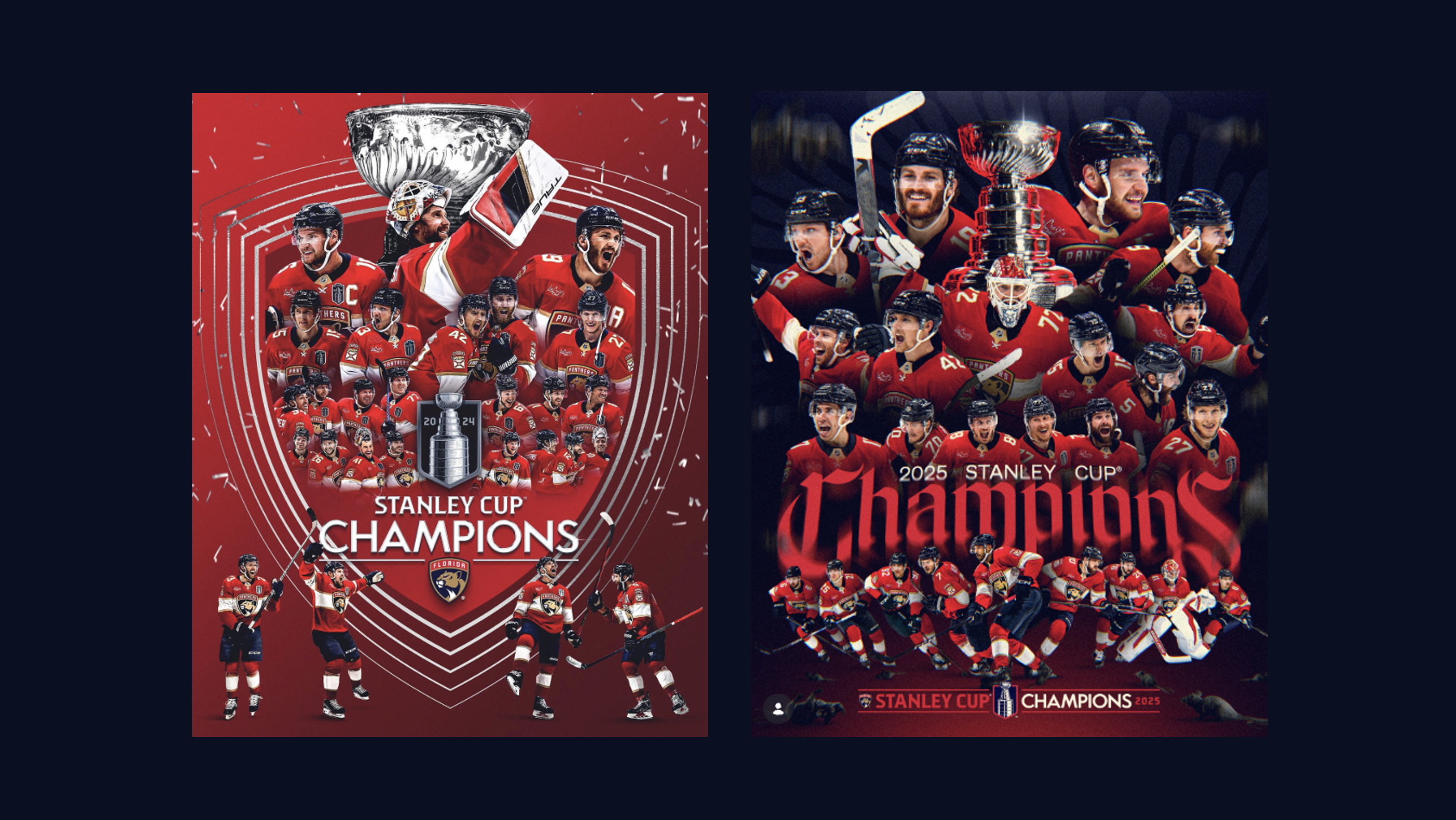 Florida Panthers Cover Back-to-Back Stanley Cup Titles on Social