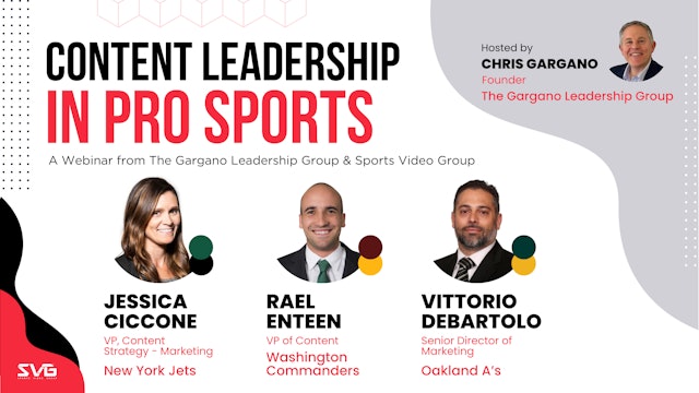WEBINAR: Content Leadership in Pro Sports with The Gargano Leadership Group