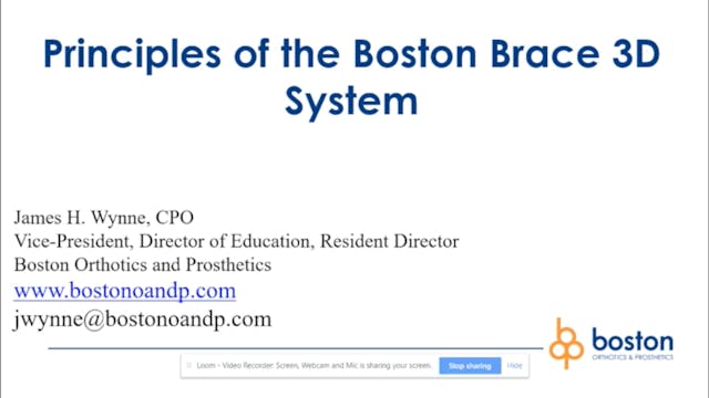 Principles of the Boston Brace 3D System