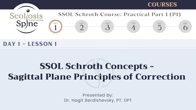 D1-1 SSOL Schroth Concepts - Sagittal Plane Principles of Correction - Lesson 1